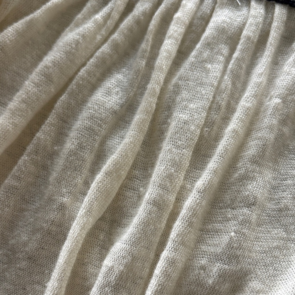 Sundance Linen Striped Cream Women's Top Size L - Picture 7 of 9